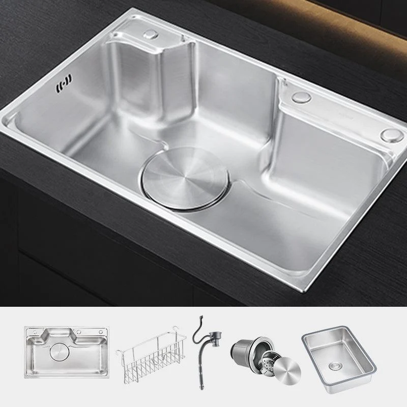 Contemporary Kitchen Sink Set Stainless Steel Friction Resistant Kitchen Sink Set -Bathlova