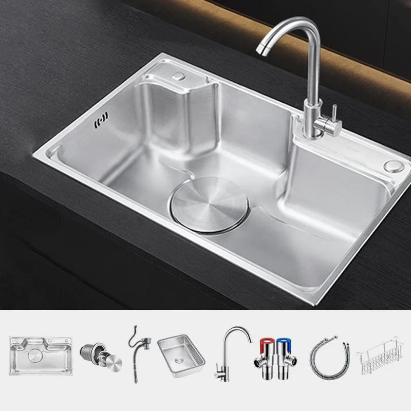 Contemporary Kitchen Sink Set Stainless Steel Friction Resistant Kitchen Sink Set -Bathlova