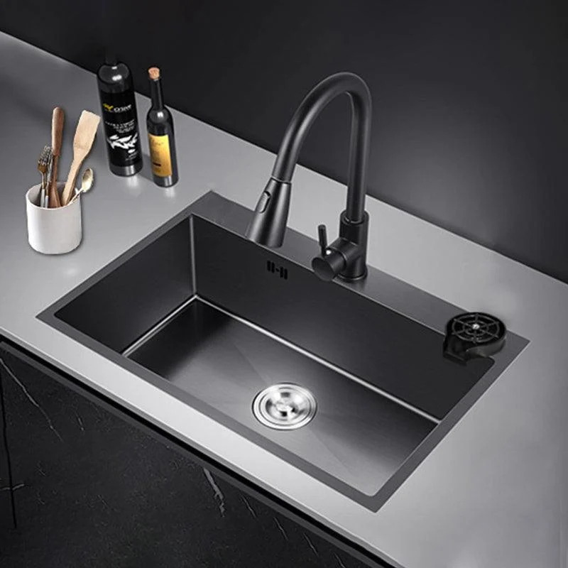 Contemporary Kitchen Sink Stainless Steel 2 Holes Drop-In Kitchen Sink -Bathlova