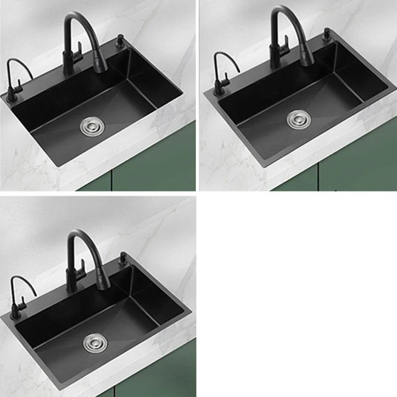 Contemporary Kitchen Sink Stainless Steel 2 Holes Drop-In Kitchen Sink -Bathlova