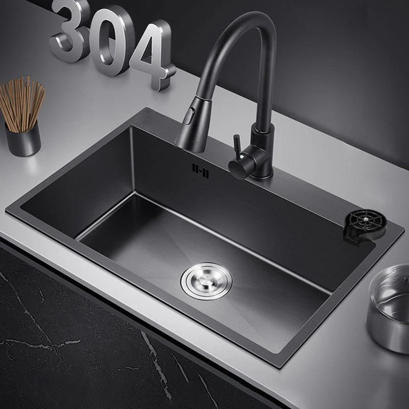 Contemporary Kitchen Sink Stainless Steel 2 Holes Drop-In Kitchen Sink -Bathlova