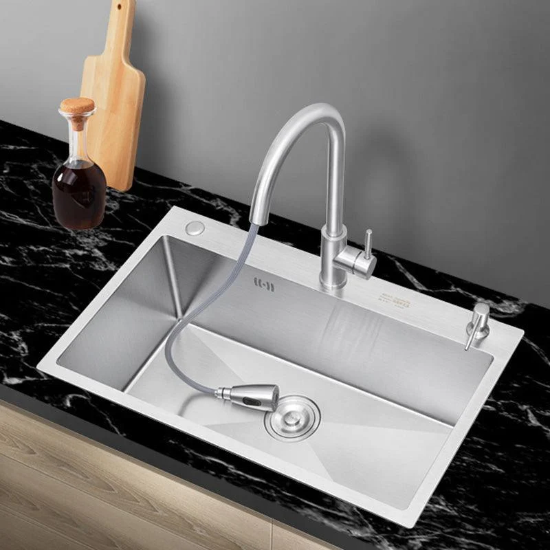 Contemporary Kitchen Sink Stainless Steel Drain Assembly Kitchen Sink -Bathlova