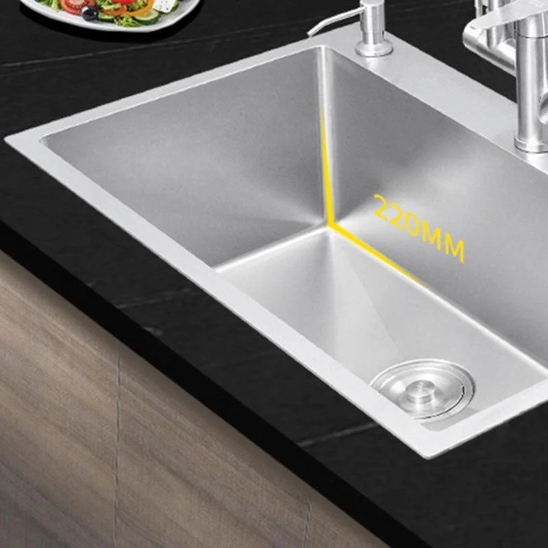 Contemporary Kitchen Sink Stainless Steel Drain Assembly Kitchen Sink -Bathlova