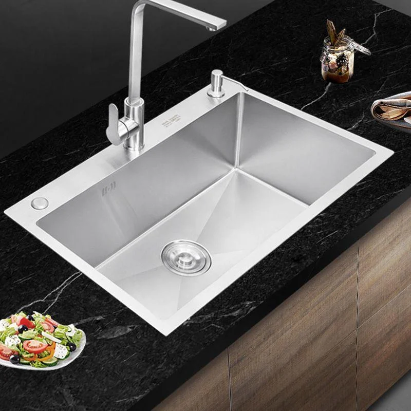 Contemporary Kitchen Sink Stainless Steel Drain Assembly Kitchen Sink -Bathlova