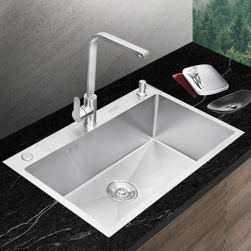 Contemporary Kitchen Sink Stainless Steel Drain Assembly Kitchen Sink -Bathlova