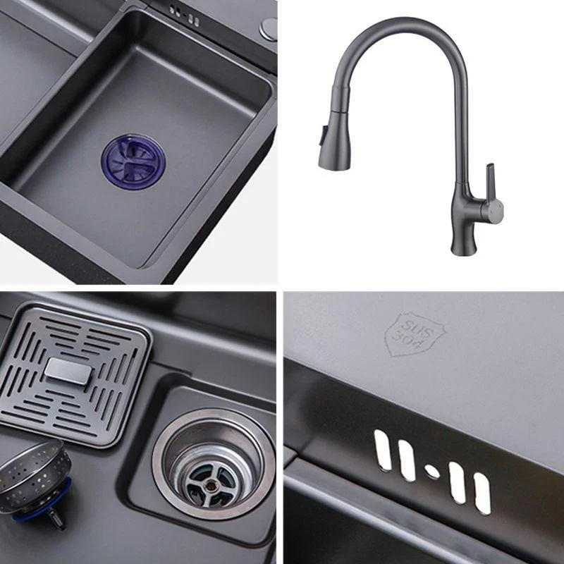 Contemporary Kitchen Sink Stainless Steel Drop-In Friction Resistant Kitchen Sink -Bathlova