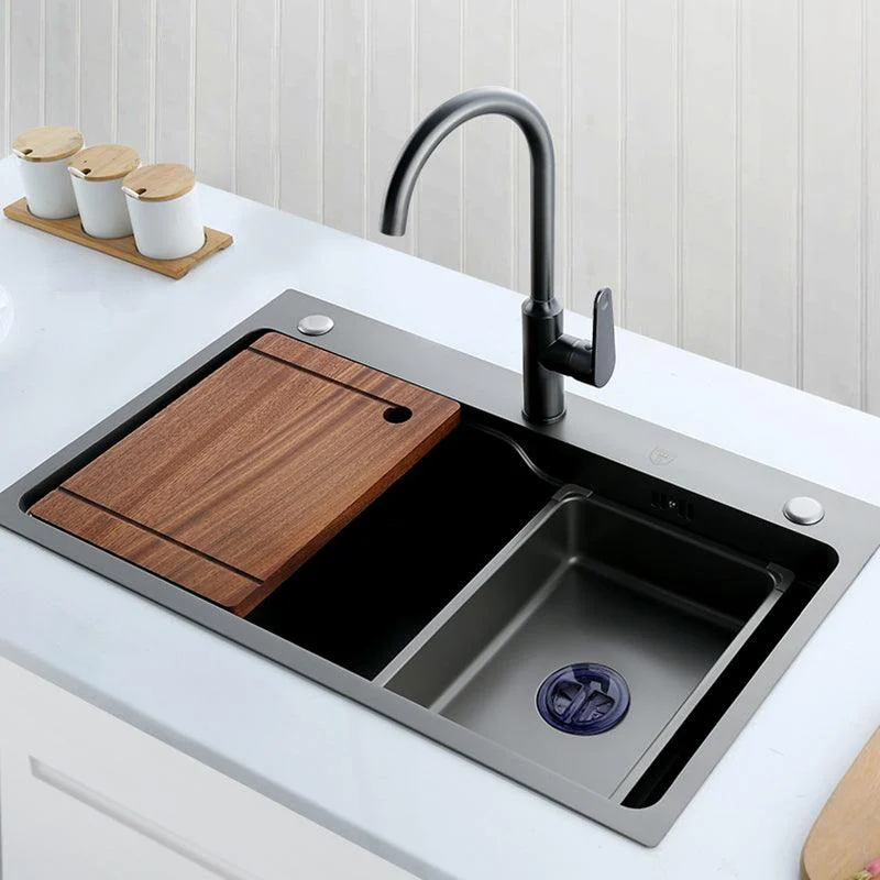 Contemporary Kitchen Sink Stainless Steel Friction Resistant Drop-In Kitchen Sink -Bathlova