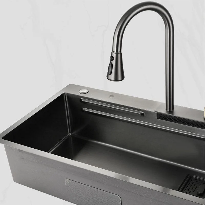 Contemporary Kitchen Sink Stainless Steel Friction Resistant Kitchen Sink with Tap -Bathlova