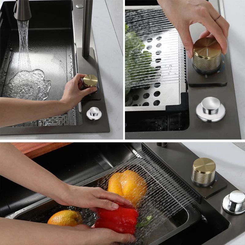 Contemporary Kitchen Sink Stainless Steel Friction Resistant Kitchen Sink with Tap -Bathlova