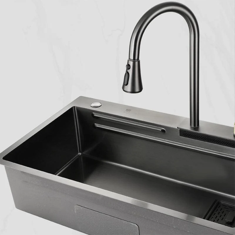 Contemporary Kitchen Sink Stainless Steel Friction Resistant Kitchen Sink with Tap -Bathlova