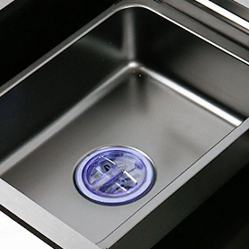 Contemporary Kitchen Sink Stainless Steel Kitchen Sink with Drain Assembly -Bathlova