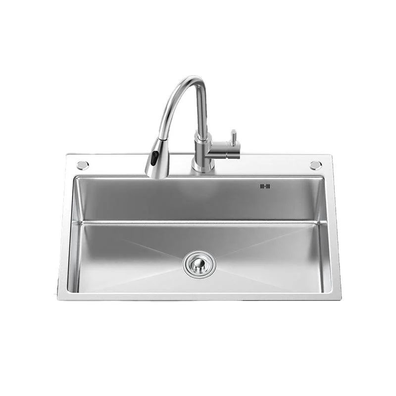 Contemporary Kitchen Sink Stainless Steel Kitchen Sink with Drain Strainer Kit -Bathlova