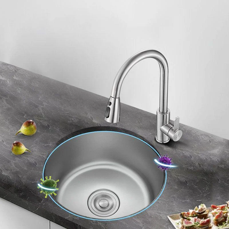 Contemporary Kitchen Sink Stainless Steel Kitchen Sink with Round Shape -Bathlova