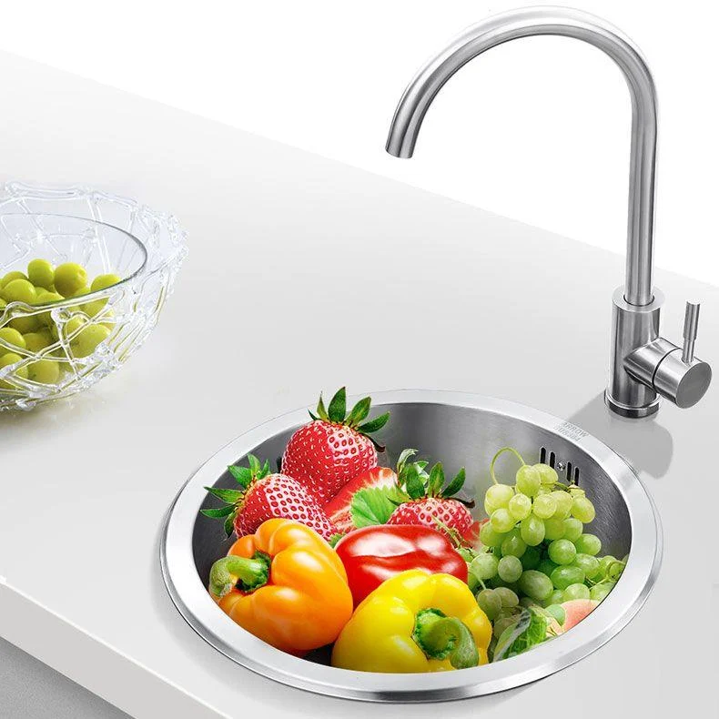 Contemporary Kitchen Sink Stainless Steel Single Bowl Kitchen Sink -Bathlova