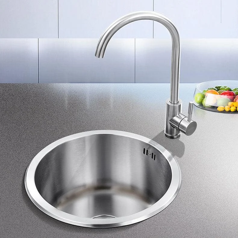 Contemporary Kitchen Sink Stainless Steel Single Bowl Kitchen Sink -Bathlova