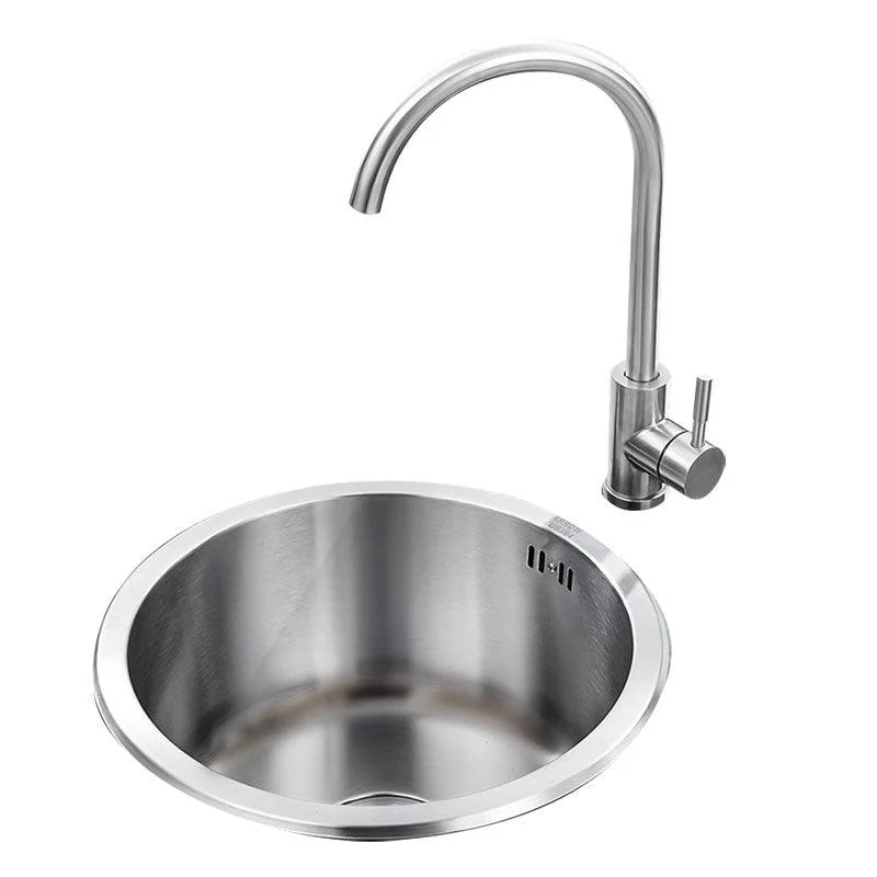 Contemporary Kitchen Sink Stainless Steel Single Bowl Kitchen Sink -Bathlova