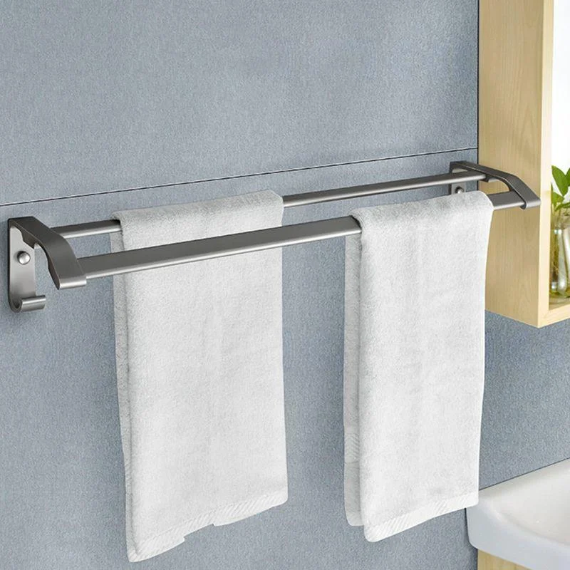 Contemporary Metal 5 - Piece Bathroom Accessory Set with Bath Shelf -Bathlova