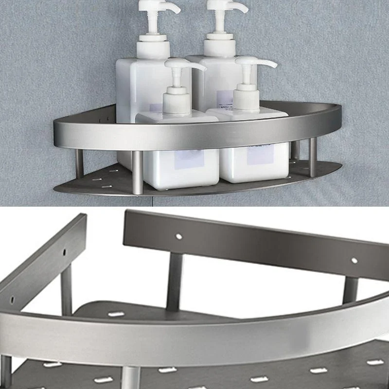 Contemporary Metal 5 - Piece Bathroom Accessory Set with Bath Shelf -Bathlova