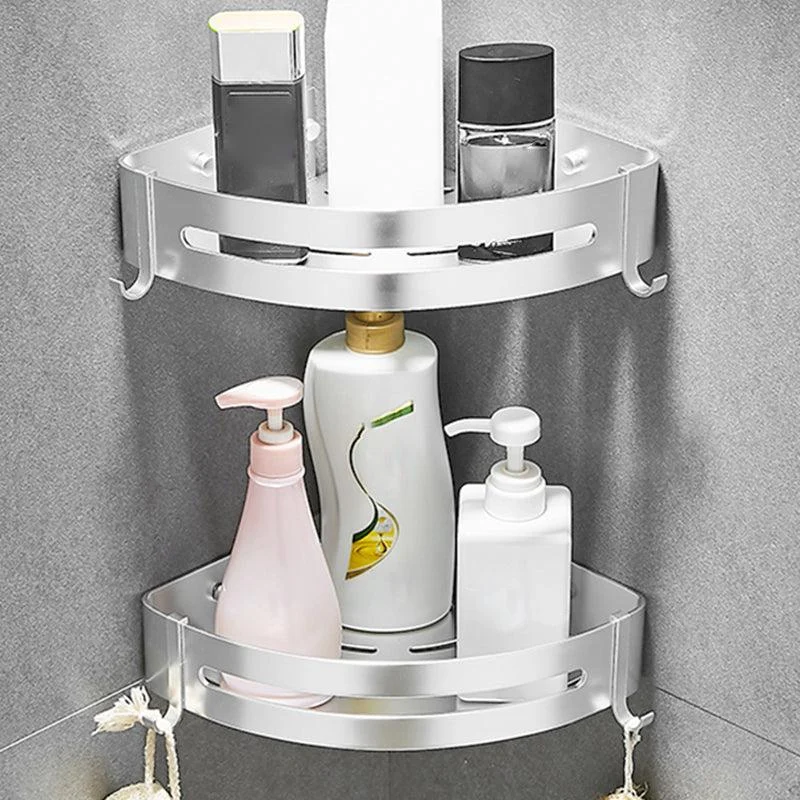 Contemporary Metal Bathroom Accessories Hardware Set with Bath Shelf -Bathlova