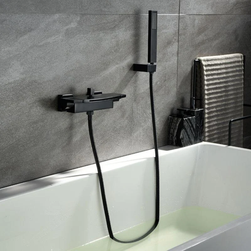 Contemporary Metal Bathtub Tap Double-Handle Bathroom Tap -Bathlova