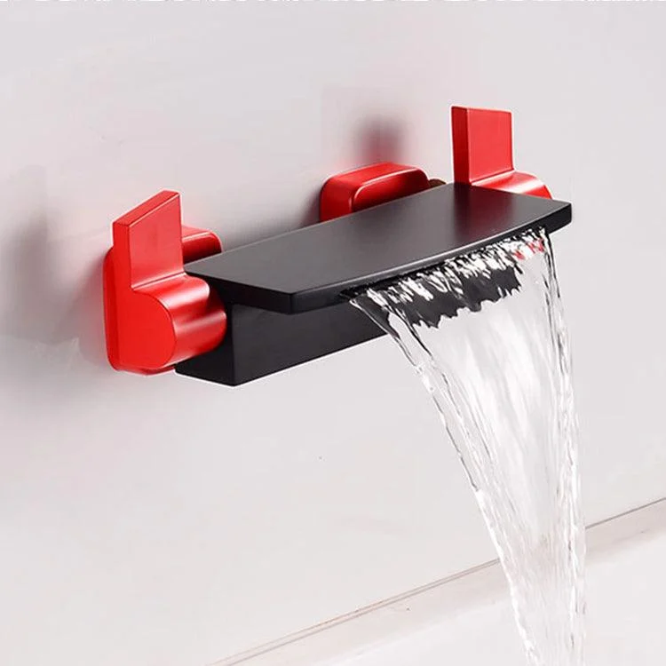 Contemporary Metal Bathtub Tap Double-Handle Bathroom Tap -Bathlova