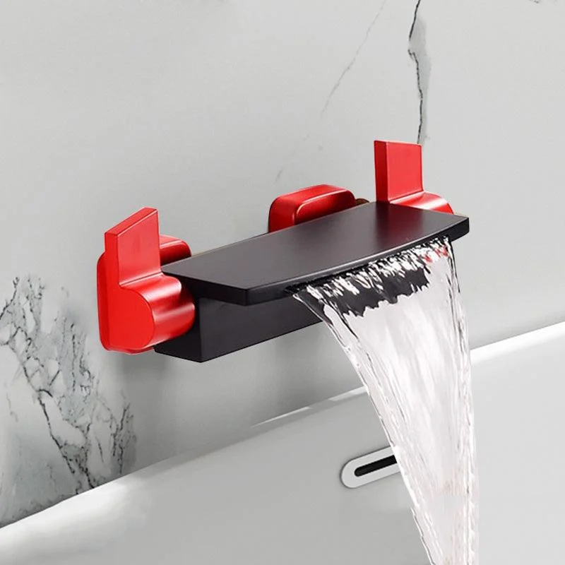 Contemporary Metal Bathtub Tap Double-Handle Bathroom Tap -Bathlova