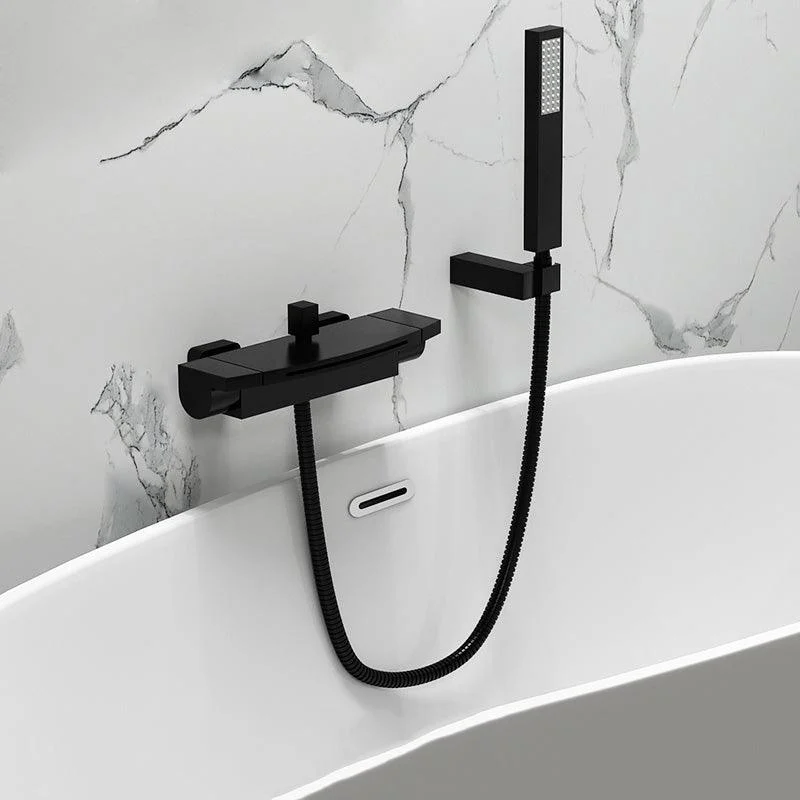 Contemporary Metal Bathtub Tap Double-Handle Bathroom Tap -Bathlova