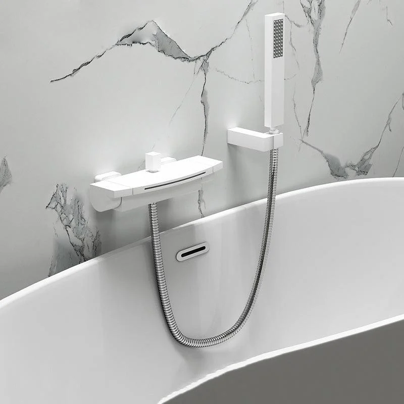 Contemporary Metal Bathtub Tap Double-Handle Bathroom Tap -Bathlova