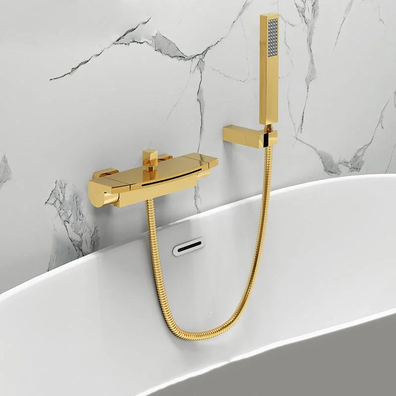 Contemporary Metal Bathtub Tap Double-Handle Bathroom Tap -Bathlova