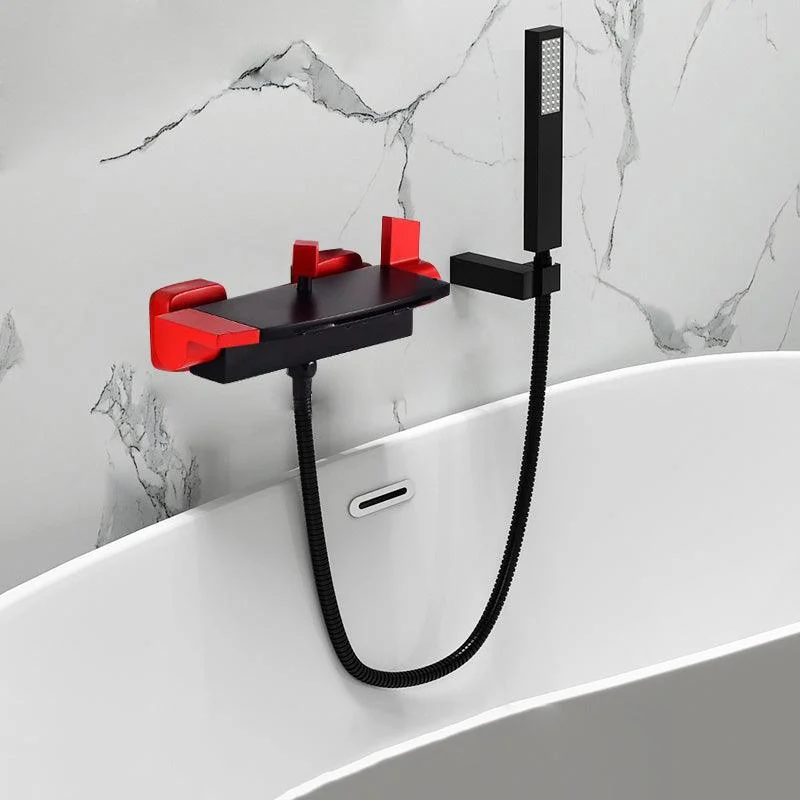 Contemporary Metal Bathtub Tap Double-Handle Bathroom Tap -Bathlova