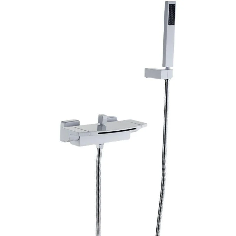 Contemporary Metal Bathtub Tap Double-Handle Bathroom Tap -Bathlova