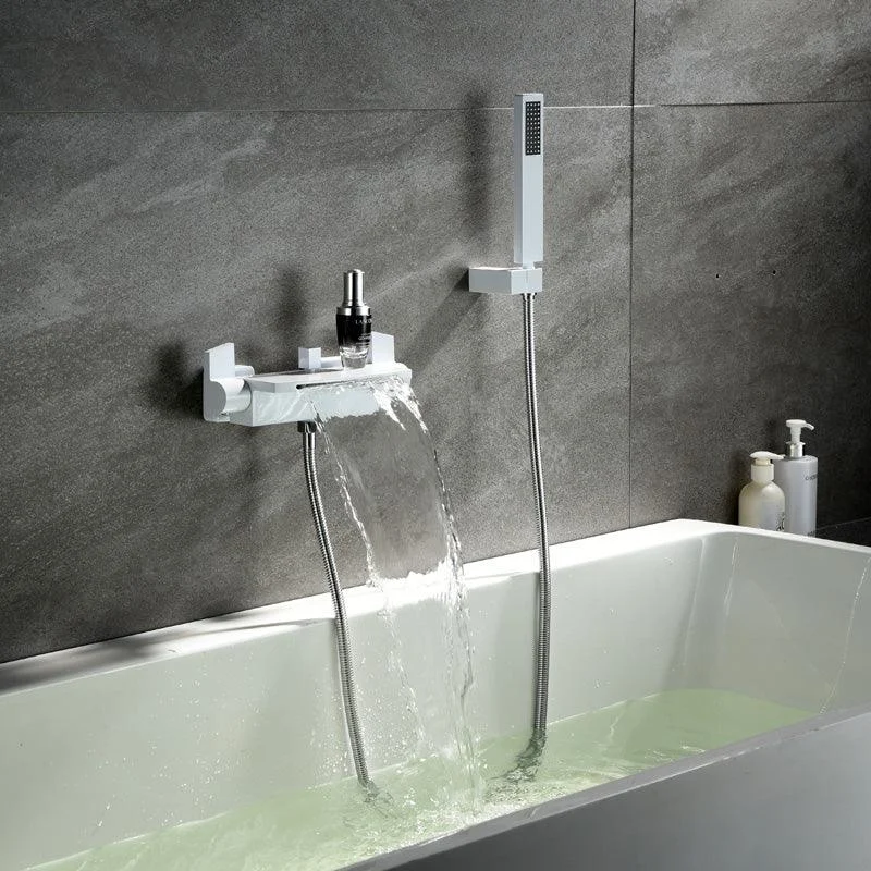 Contemporary Metal Bathtub Tap Double-Handle Bathroom Tap -Bathlova