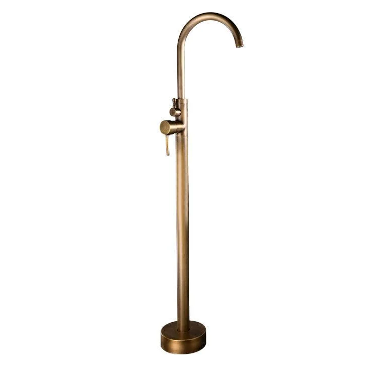 Contemporary Metal Freestanding Tap Floor Mounted Freestanding Bathtub Tap -Bathlova