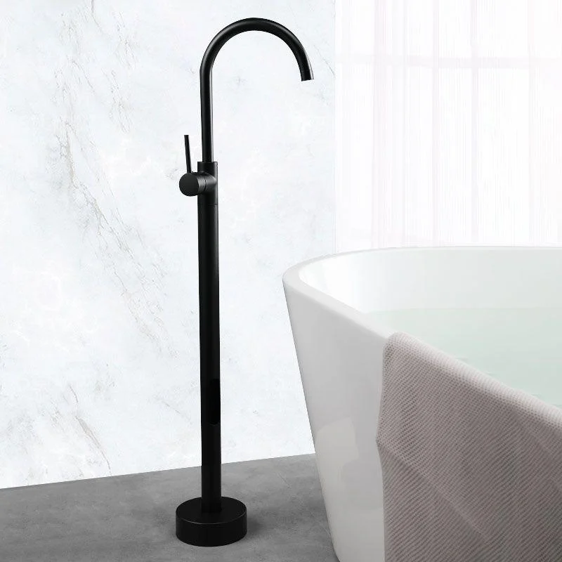 Contemporary Metal Freestanding Tap Floor Mounted Freestanding Bathtub Tap -Bathlova