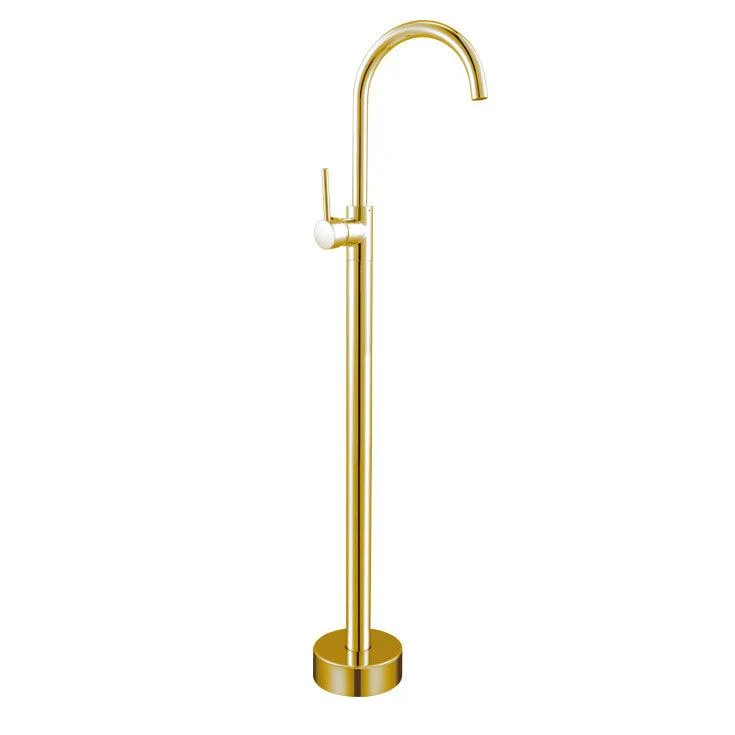 Contemporary Metal Freestanding Tap Floor Mounted Freestanding Bathtub Tap -Bathlova