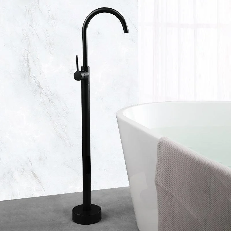 Contemporary Metal Freestanding Tap Floor Mounted Freestanding Bathtub Tap -Bathlova