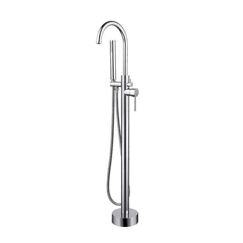 Contemporary Metal Freestanding Tap Floor Mounted Freestanding Bathtub Tap -Bathlova