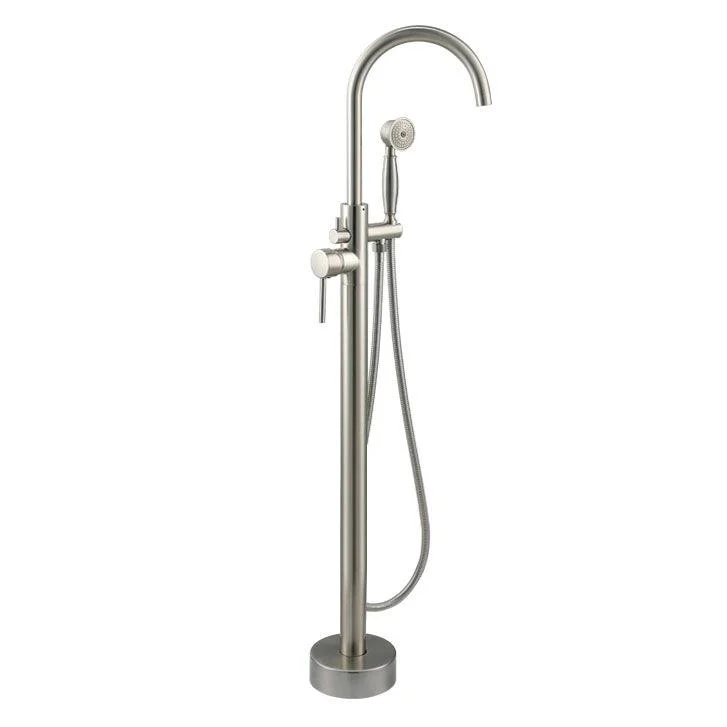 Contemporary Metal Freestanding Tap Floor Mounted Freestanding Bathtub Tap -Bathlova