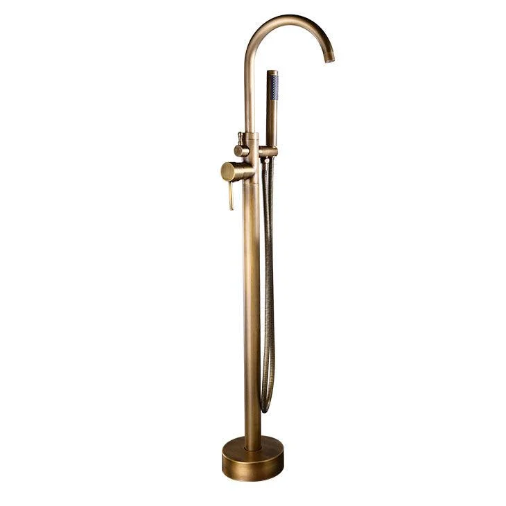 Contemporary Metal Freestanding Tap Floor Mounted Freestanding Bathtub Tap -Bathlova