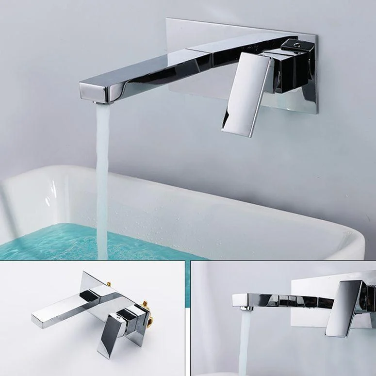 Contemporary Metal Sink Tap Copper Wall Mounted Bathroom Tap -Bathlova