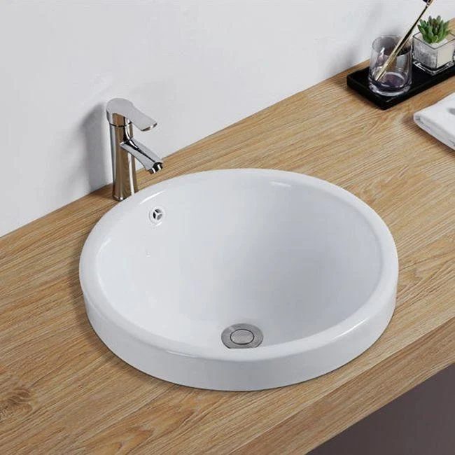 Contemporary Oval Wash Stand Ceramic Metal Undermount Bathroom Sink -Bathlova