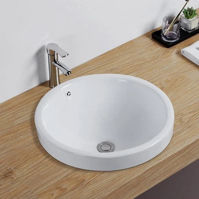 Contemporary Oval Wash Stand Ceramic Metal Undermount Bathroom Sink -Bathlova