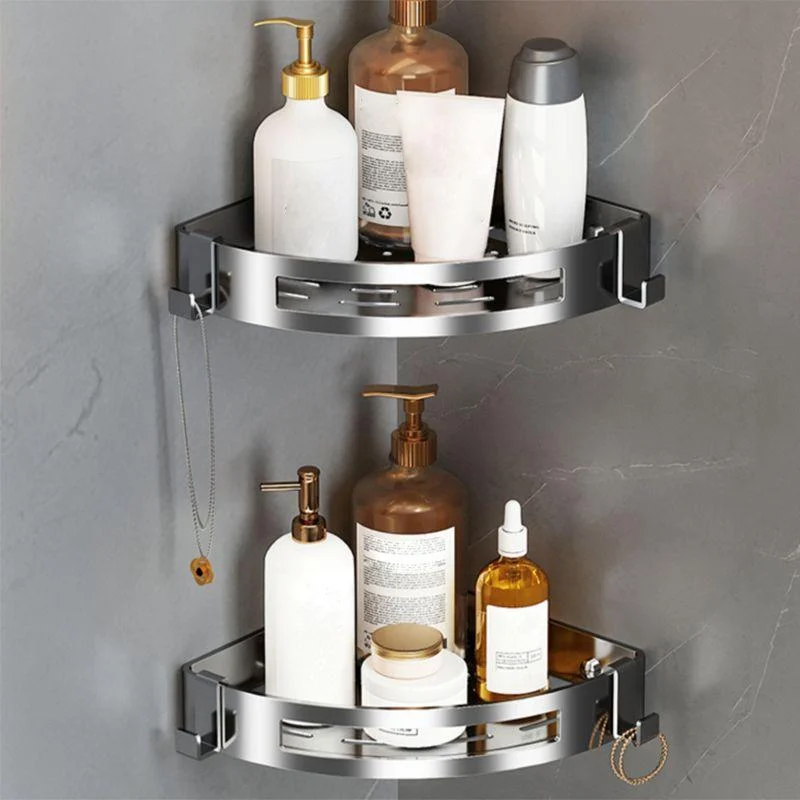 Contemporary Polished Chrome Bathroom Accessory Set with Towel Bar & Bath Shelf -Bathlova