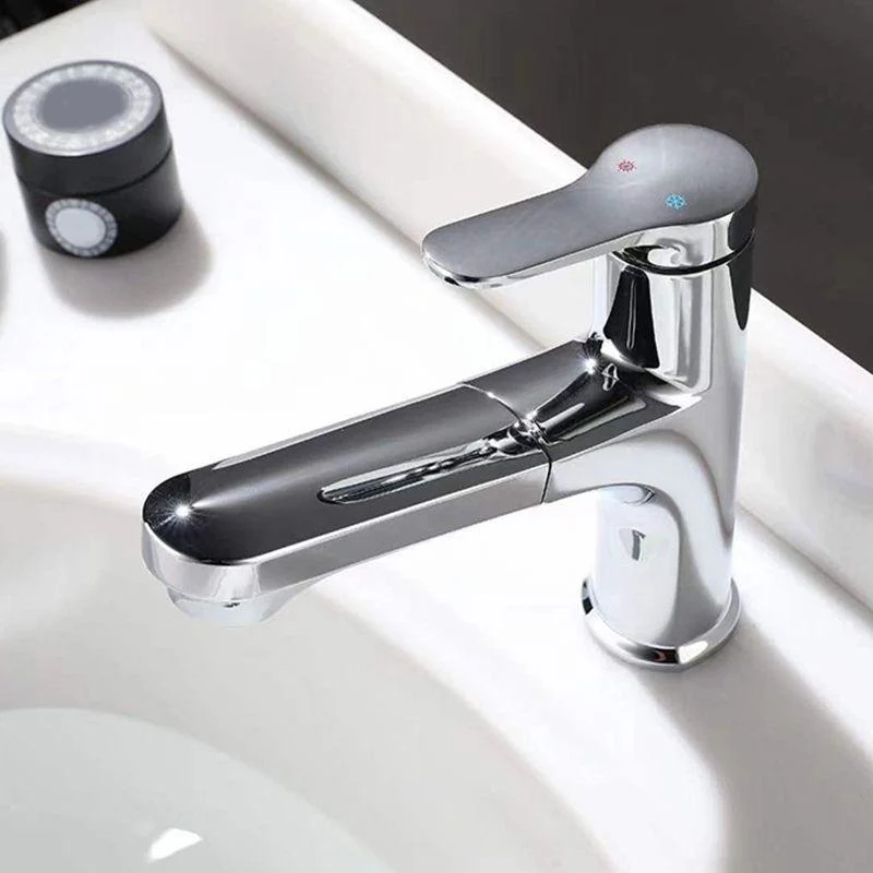 Contemporary Pull-out Tap Single Lever Handle Tap for Bathroom -Bathlova