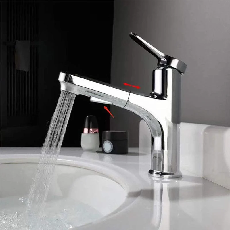 Contemporary Pull-out Tap Single Lever Handle Tap for Bathroom -Bathlova