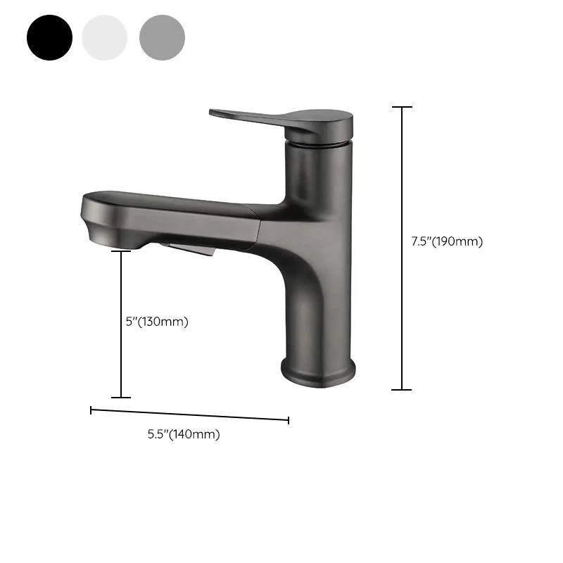 Contemporary Pull-out Tap Single Lever Handle Tap for Bathroom -Bathlova