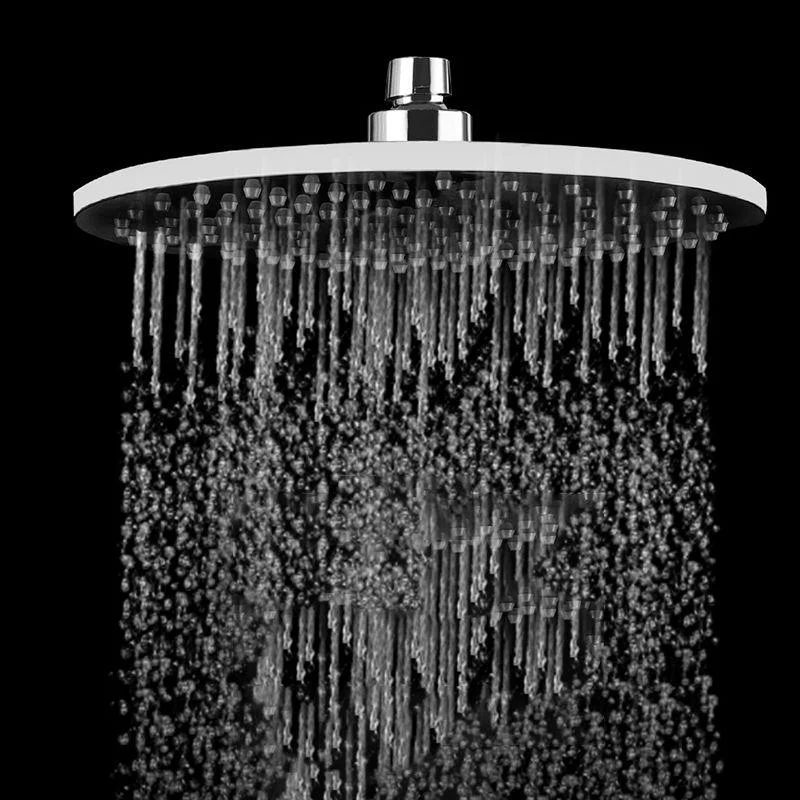 Contemporary Rain Fall Shower Head Combo Round Single Spray Shower Combo -Bathlova