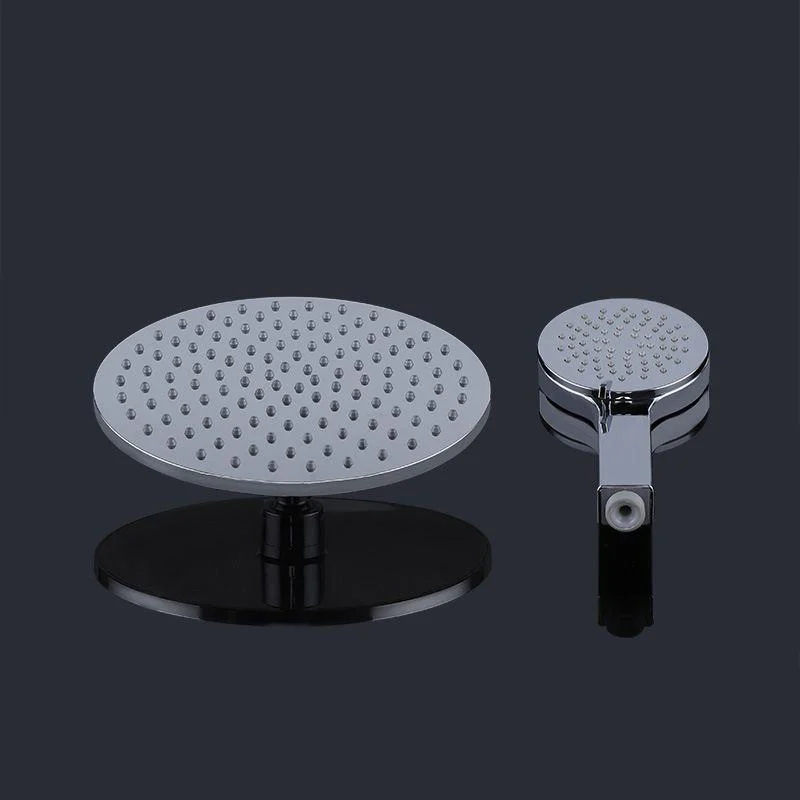 Contemporary Rain Fall Shower Head Combo Round Single Spray Shower Combo -Bathlova