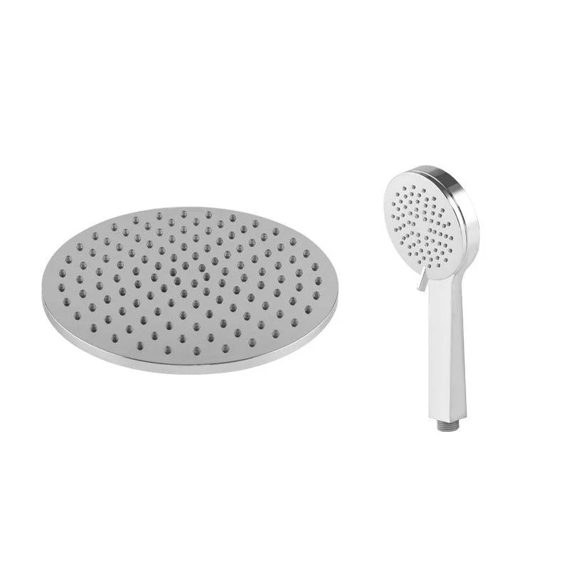 Contemporary Rain Fall Shower Head Combo Round Single Spray Shower Combo -Bathlova