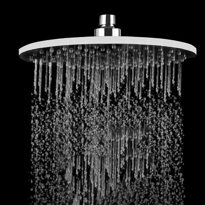 Contemporary Rain Fall Shower Head Combo Round Single Spray Shower Combo -Bathlova